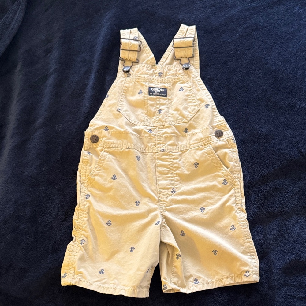OshKosh B'gosh Beige Kids Overalls with Blue Accents